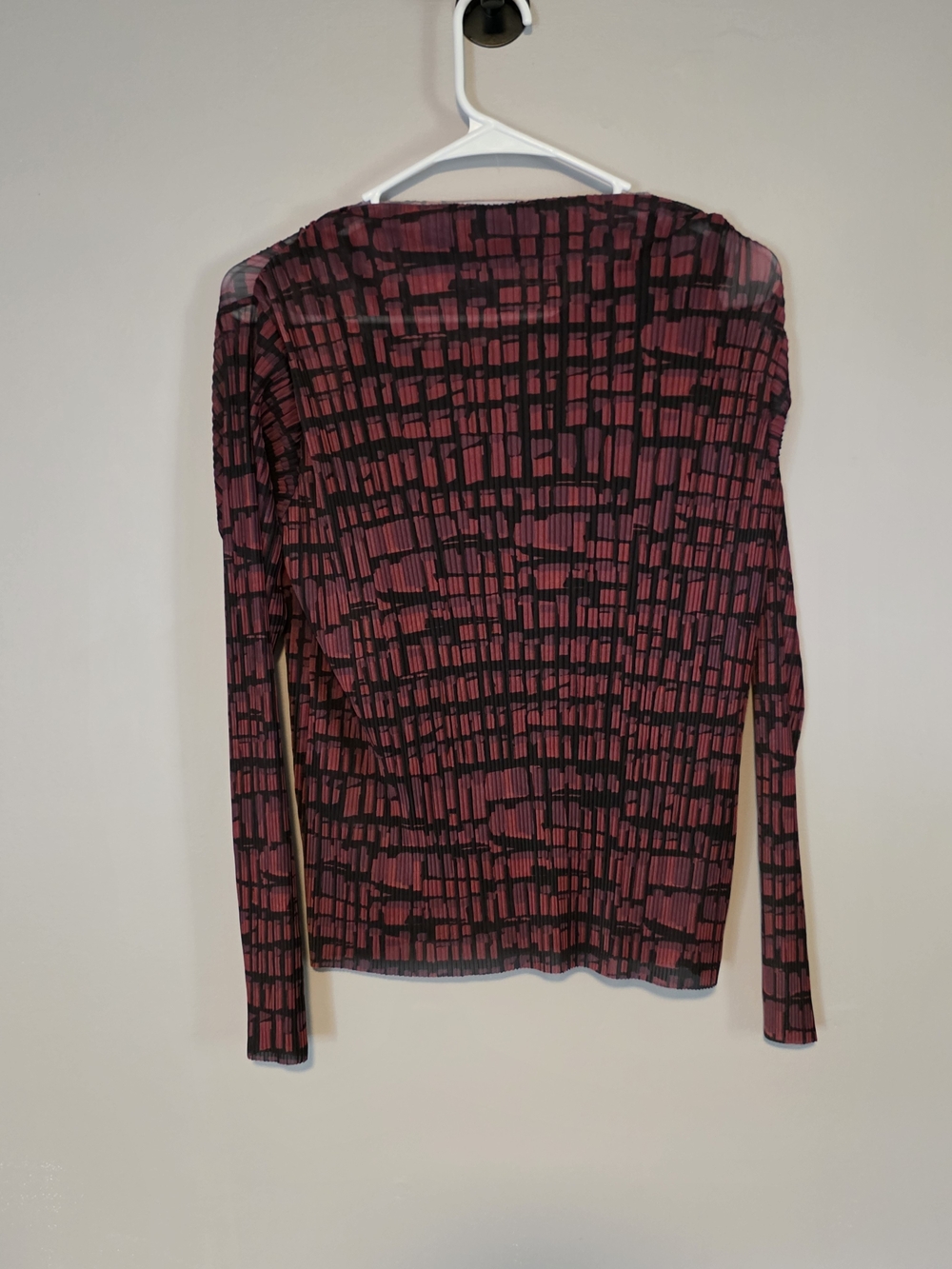 Calvin Klein Pink and Black Geometric Long Sleeve Top